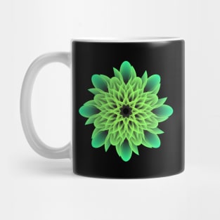 Beautiful and Artistic Green Flower Mug